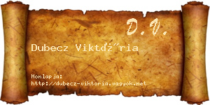 Dubecz Viktória névjegykártya