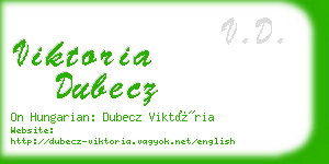 viktoria dubecz business card